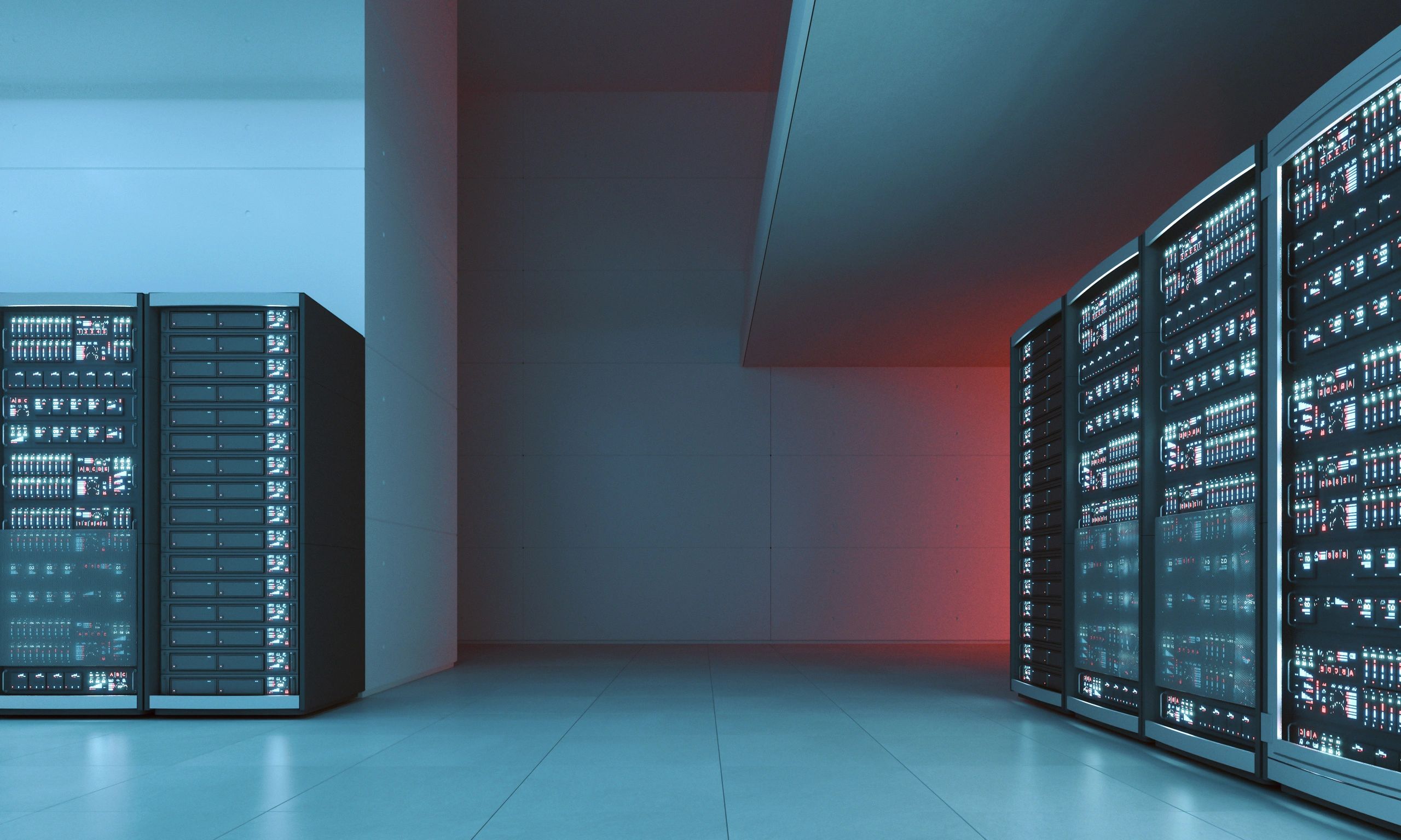 Modern data center servers representing server infrastructure